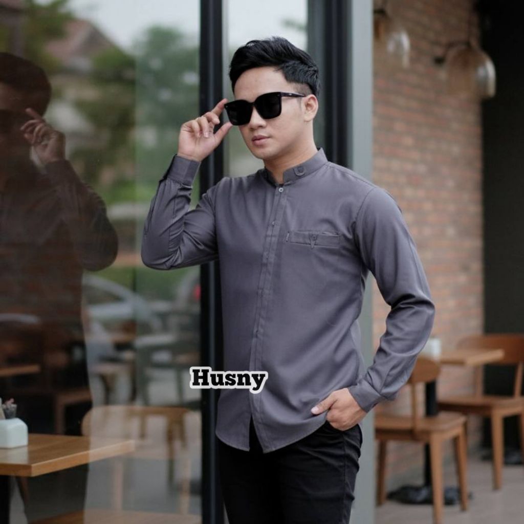 Baju Koko Premium Pria Dewasa Polos Mewah Casual Elegant Seragam Hadroh