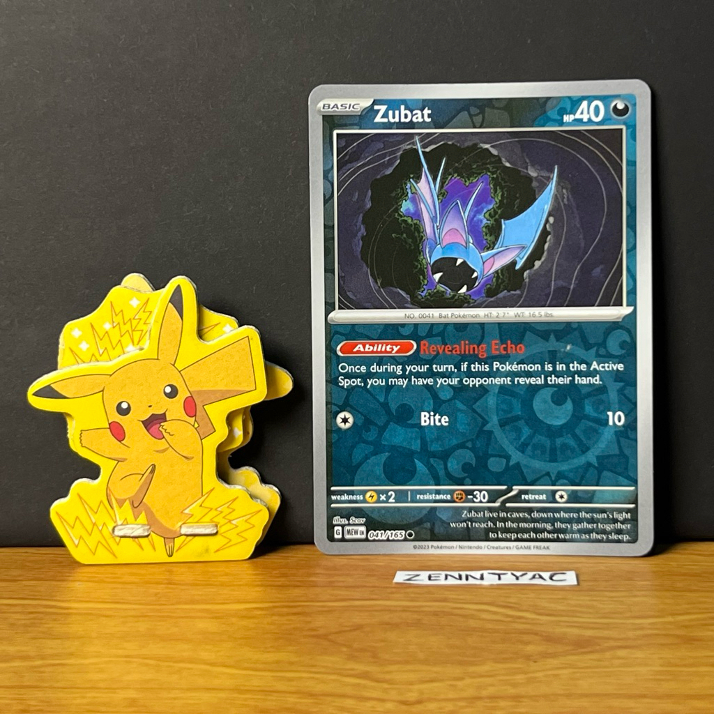 Zubat MEWen 041/165 Reverse Holo, Kartu Pokemon TCG English