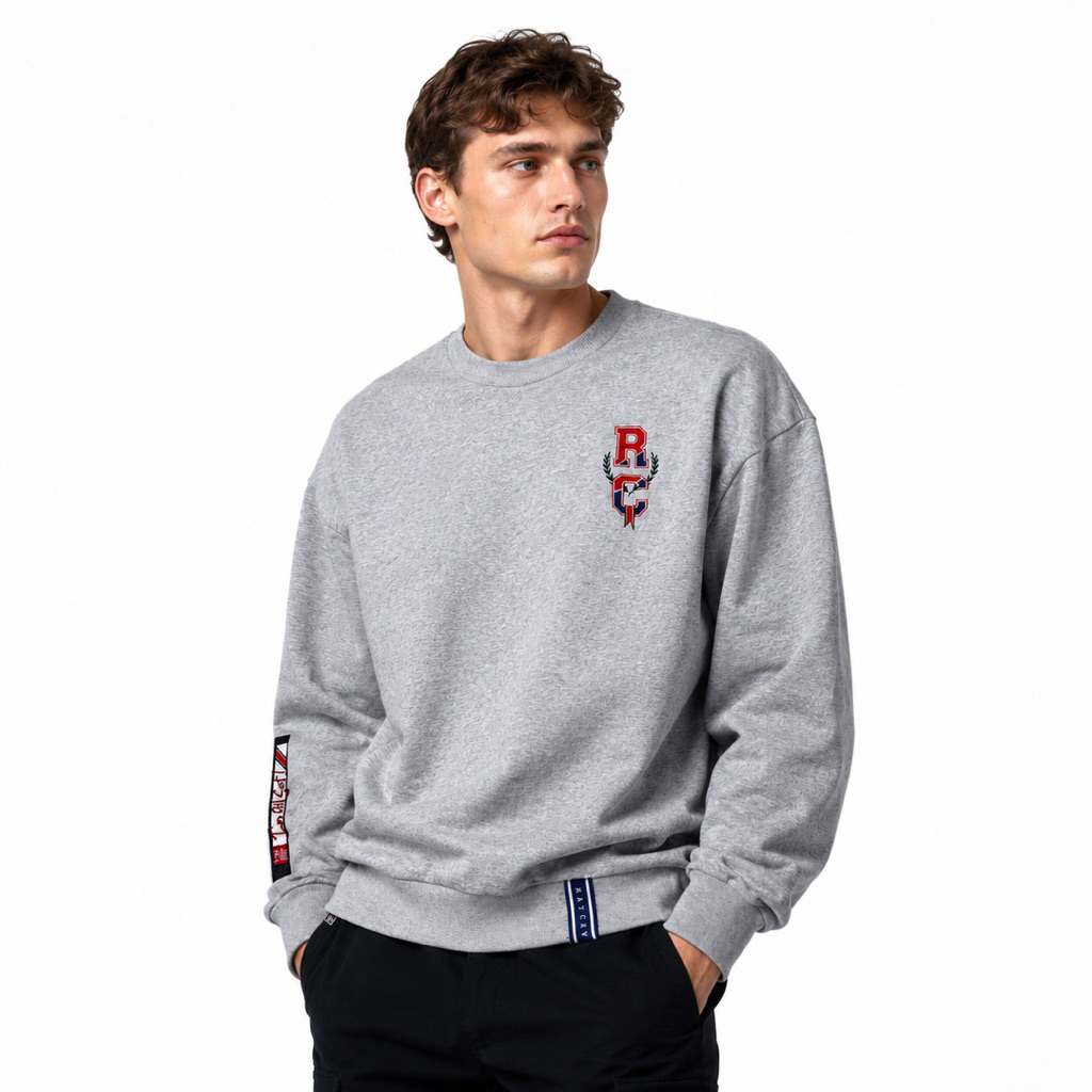 Romantic Crown Bordir Crewneck Gray
