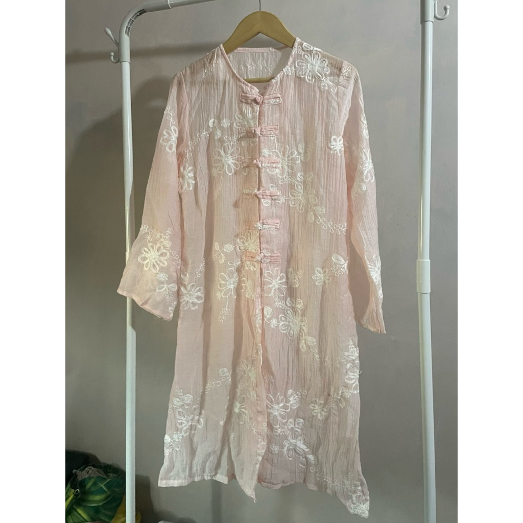 (New Jual Rugi) Dress Gamis Brokat Tile Meijiwang, Gamis DNY, Dress Smooke Umpak, Dress Mississippi