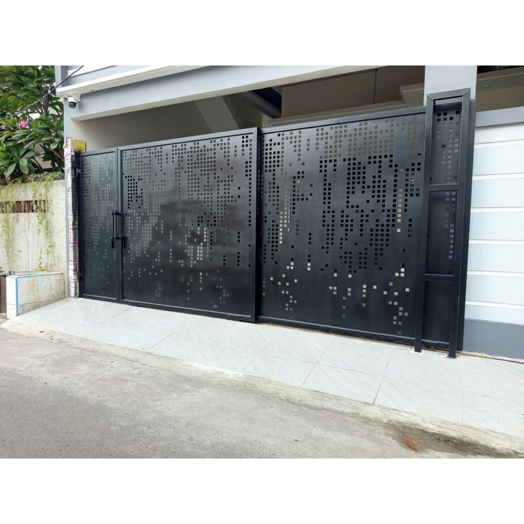 Pagar Minimalis Cutting Laser Gerbang Model Terbaru