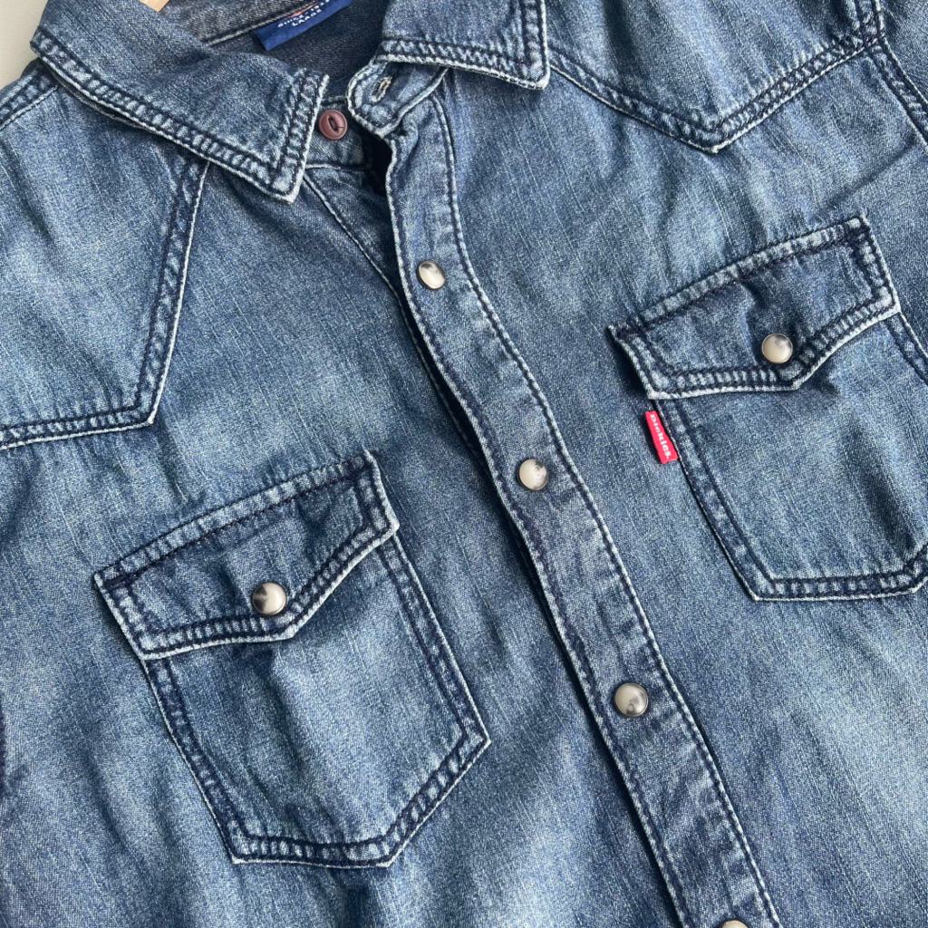 denim western chambray kemeja dic*ies