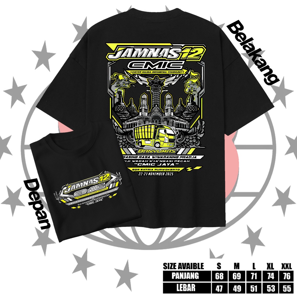 Kaos Truck CMIC JAMNAS12 Kaos Truck Mania Baju Komunitas Truck CMIC Indonesia Atasan Distro Katun