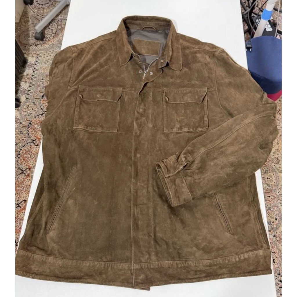 jaket kulit suede Massimo Dutti