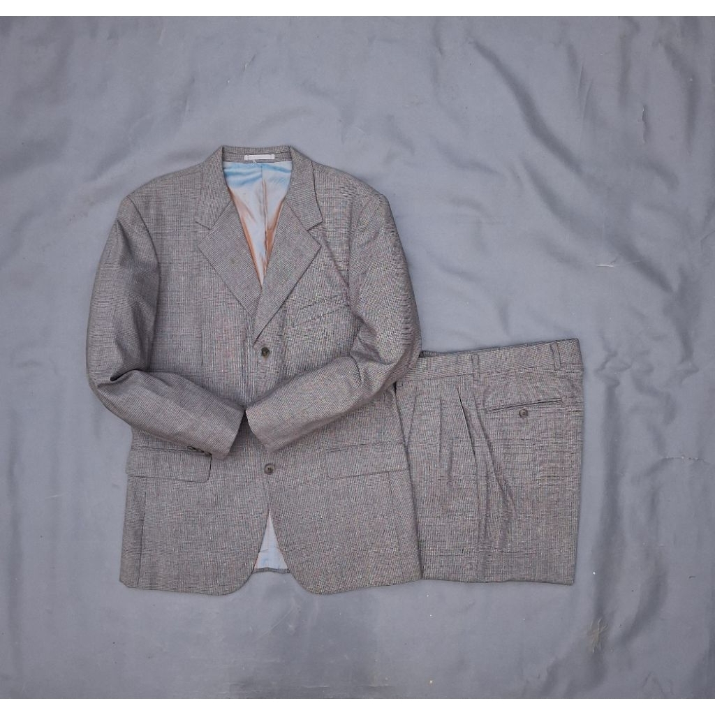PRELOVED JAS/JAS SECOND/R02/ Coklat Wool/ size L/ jas setelan pria/ jas murah/ jas formal/ jas kerja