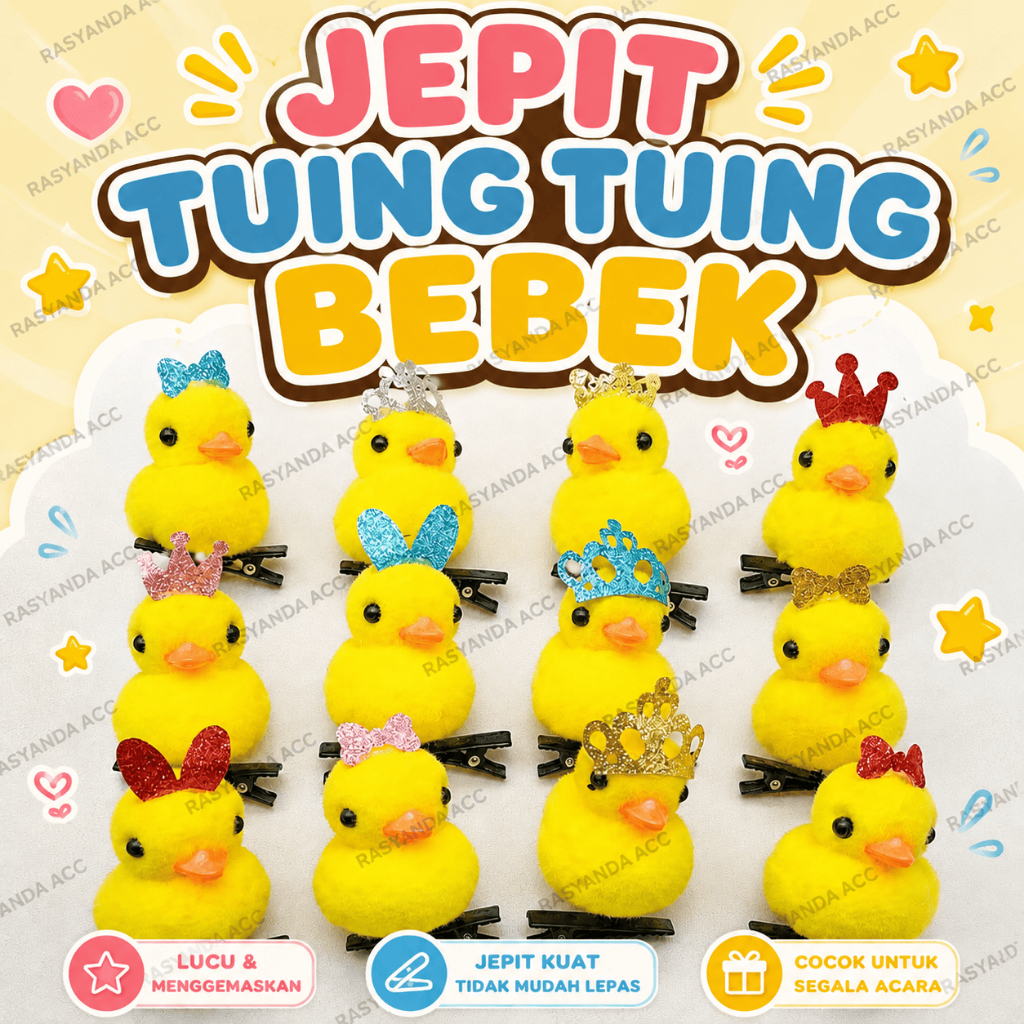 (RSY) MAINAN ANAK JEPIT RAMBUT BEBEK ISI 50 PCS GROSIR BEBEK LUCU VIRAL DUCK BEBEK JEPIT RAMBUT VIRA