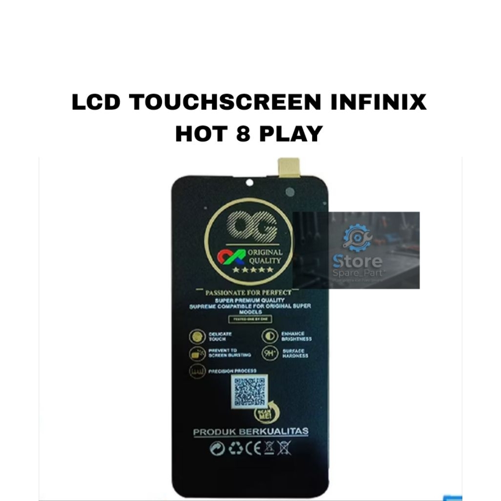 LCD TOUCHSCREEN INFINIX HOT 8 PLAY OG SUPER ORIGINAL FULLSET