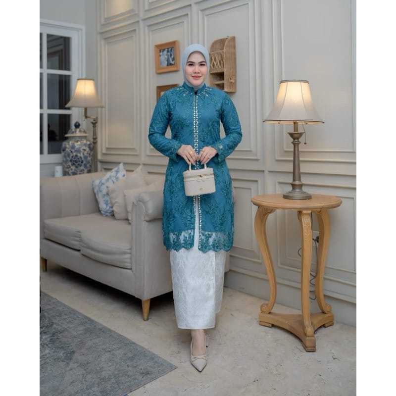 DVL - Kebaya Tunik Brukat Busui Payet Modern Setelan Songket / Kebaya Wisuda Modern / Kebaya Busui P