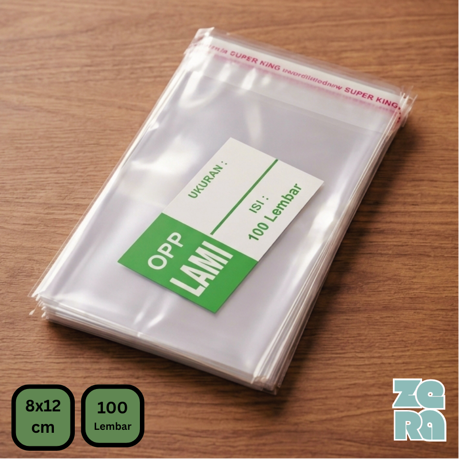 Plastik OPP Bening 100 Lembar Plastik Undangan Bening / Plastik Produk Atau Makanan OPP LAMI