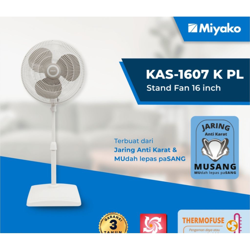KIPAS ANGIN MIYAKO 1607 KPL