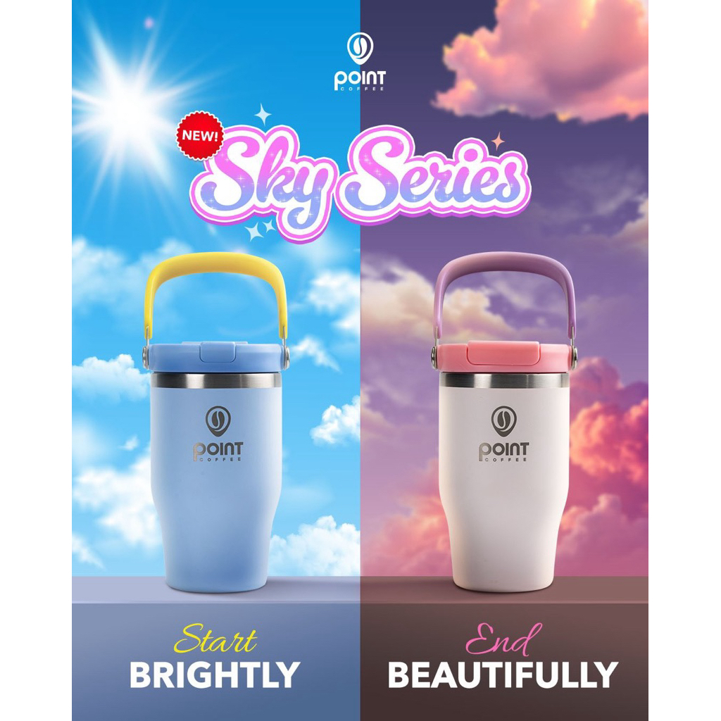 [READY] Tumbler Point Cofeee / Tumbler Point Coffee Sky Series 540ml / Tumbler Point / Tumbler Sky S