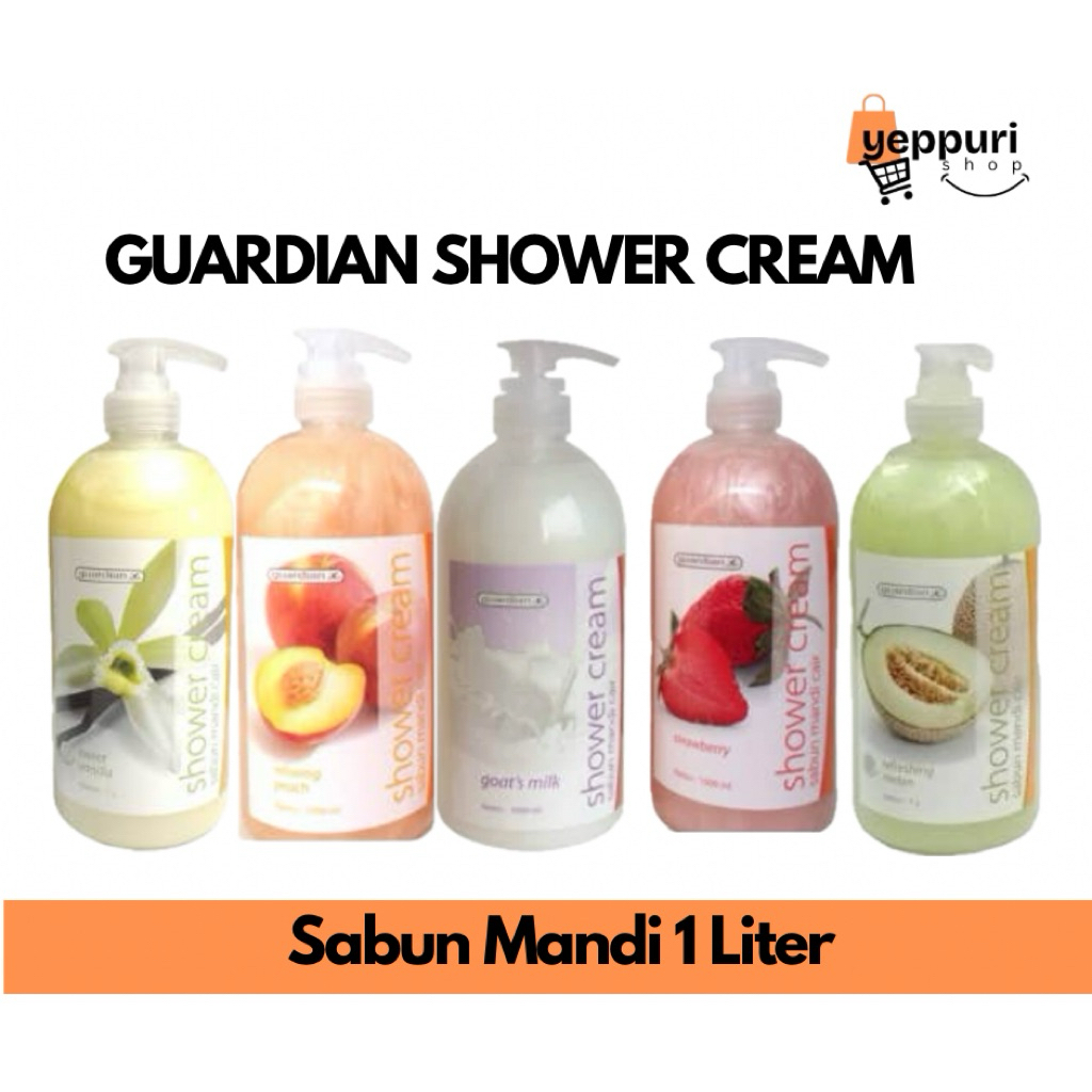 Guardian Shower Cream 1 Liter / Sabun Mandi Guardian Cair / Sabun Guardian 1 Liter / Body Wash 1 Lit