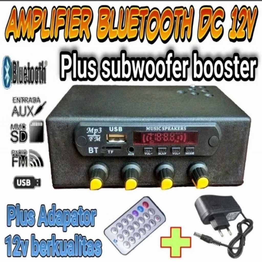 Ampli Mini 5 Volt dengan Mp3 Player Bluetooth - Dual Channel Stereo