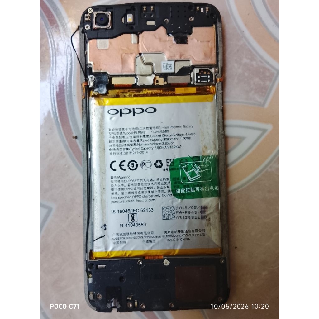 Mesin HP Oppo A83 restart lcd pecah bonus lainnya