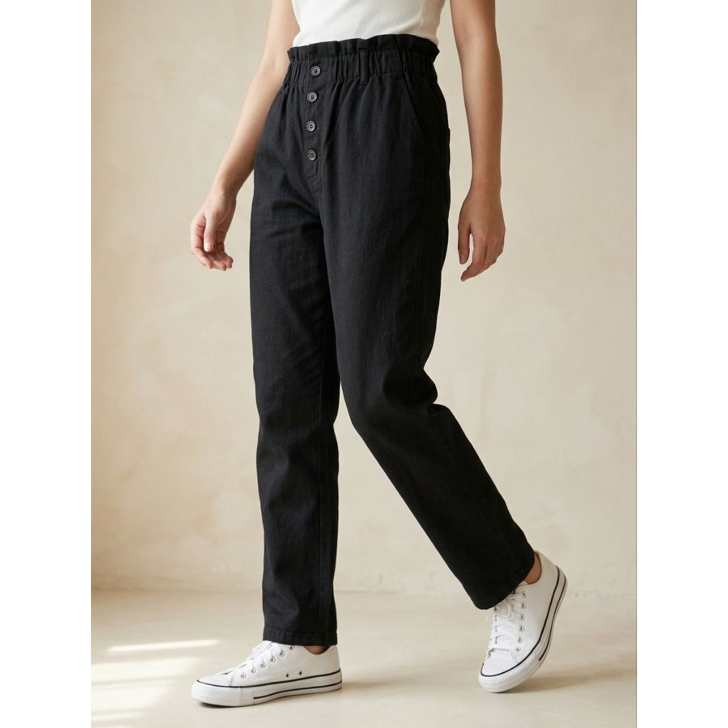 Celana Jumbo wanita Celana kerja Celana kantor Celana bahan Stretch Melar bahan soft jeans