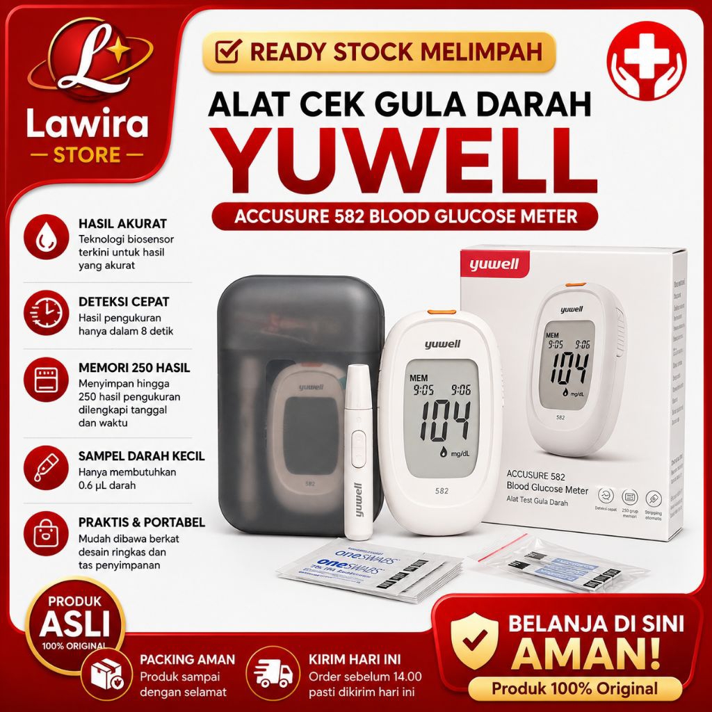 Alat Cek Gula Darah Yuwell / Alat Tes Gula