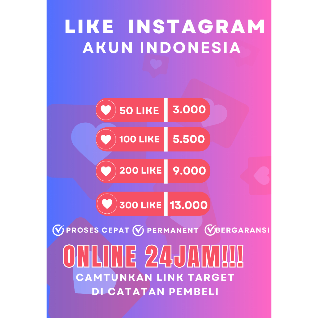 TERMURAH LIKE INSTAGRAM AKUN INDO