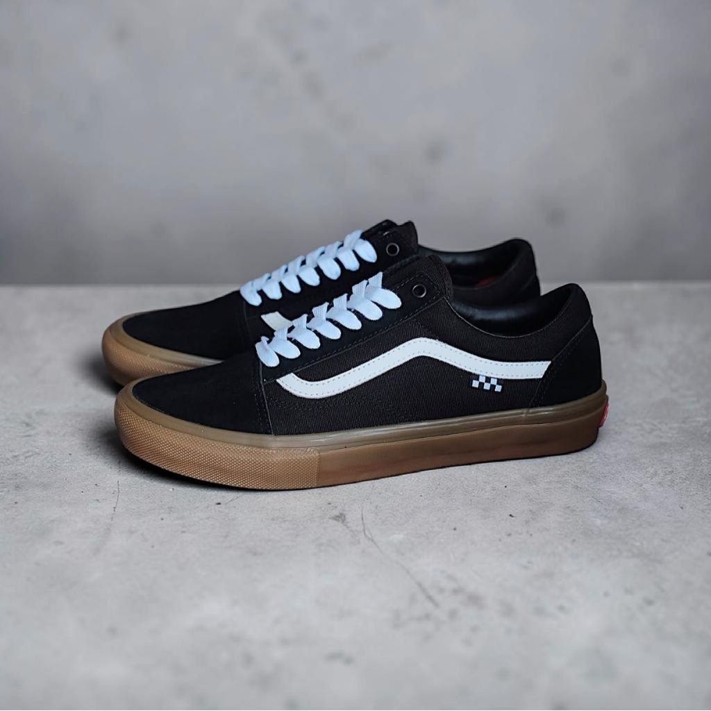 VANS Oldskool Pro Skateboarding Black Gum Original 100%
