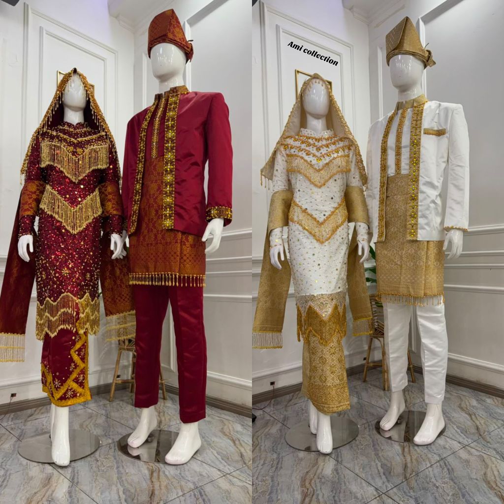 KOTO GADANG COUPLE MEWAH BEREKOR MODERN//GAUN KOTO GADANG