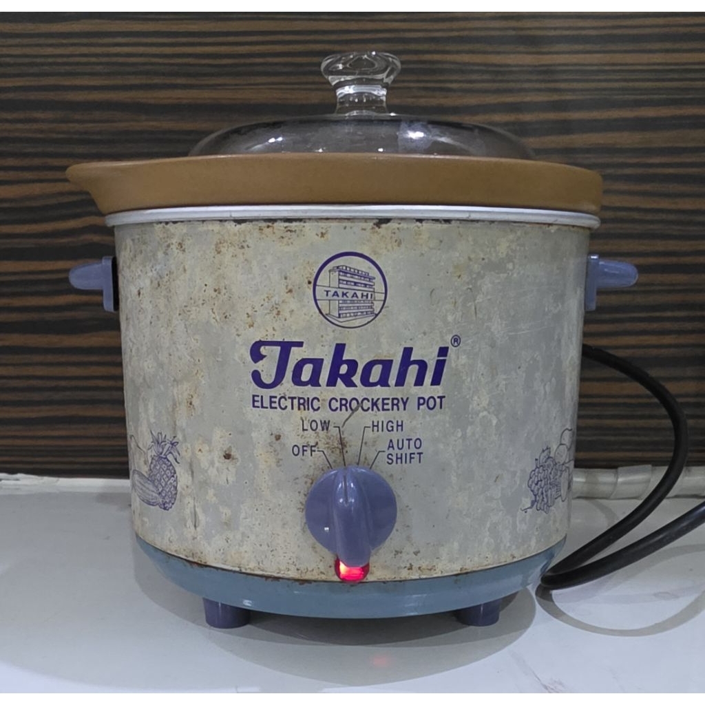 Slow cooker timer otomatis Takahi 1,2 liter (bekas pakai)