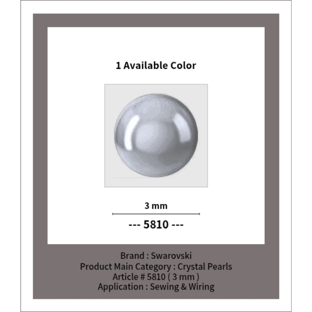 SWAROVSKI™ - 3 MM Crystal Pearls - Article # 5810 - Swarovski Crystal - Swarovski Kristal - Crystal 