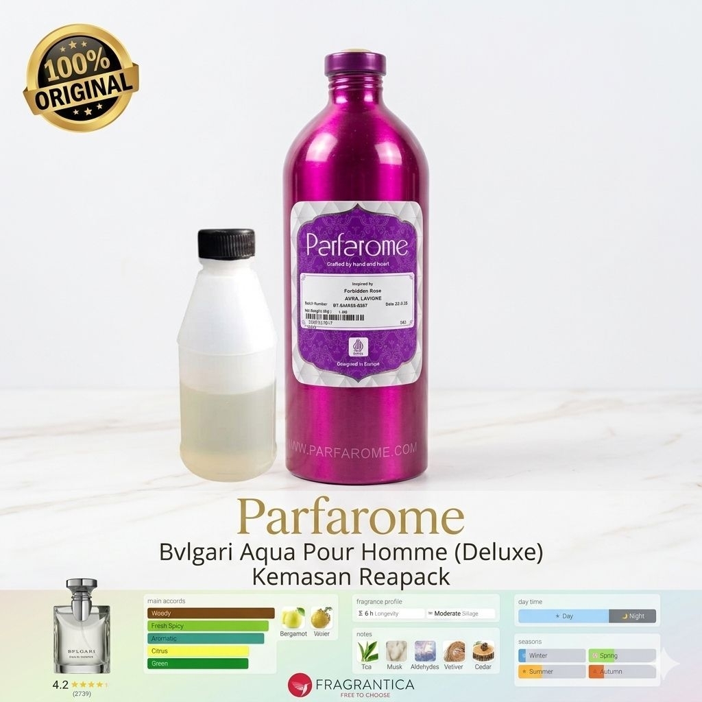 PARFAROME / DELUXE / AQVA POUR HOMME / KEMASAN REPACK/ BIBIT MURNI