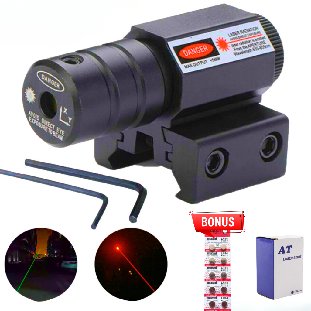 TaffLED HJ11 TaffLED Laser Merah Tacticcal Red Dot Laser Gun Mount 11/20mm
