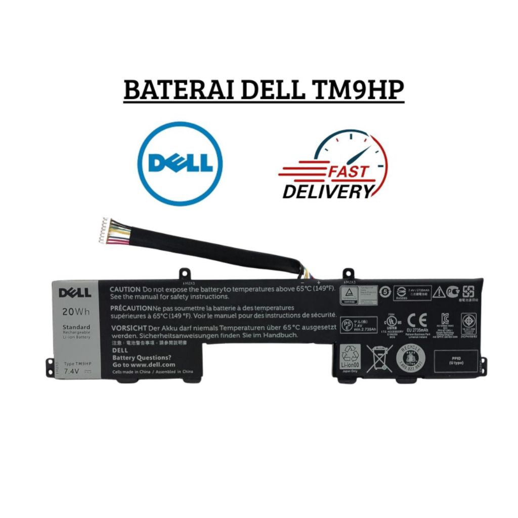 Baterai Laptop Dell Latitude 13 7350 Ultrabook TM9HP