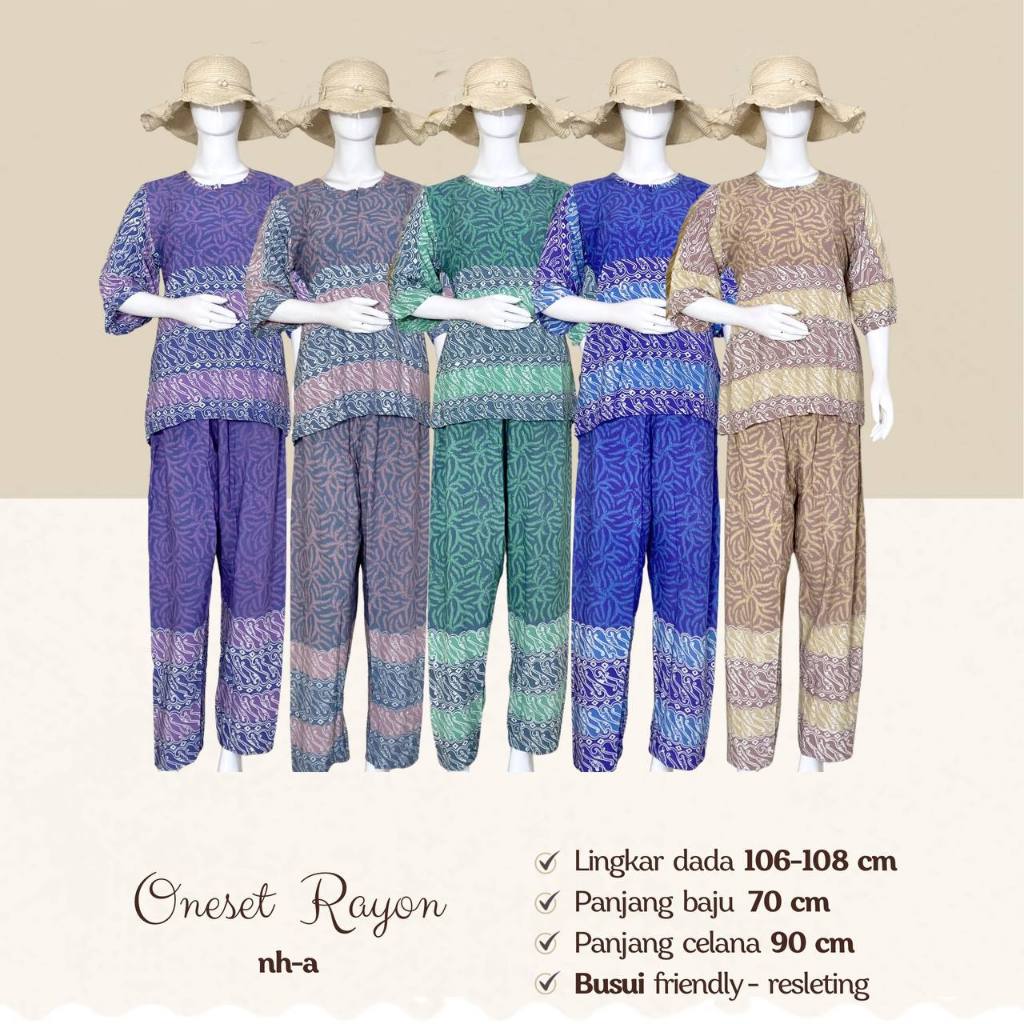 oneset cp rayon setelan homedress rayon premium set daily by batik putri diana