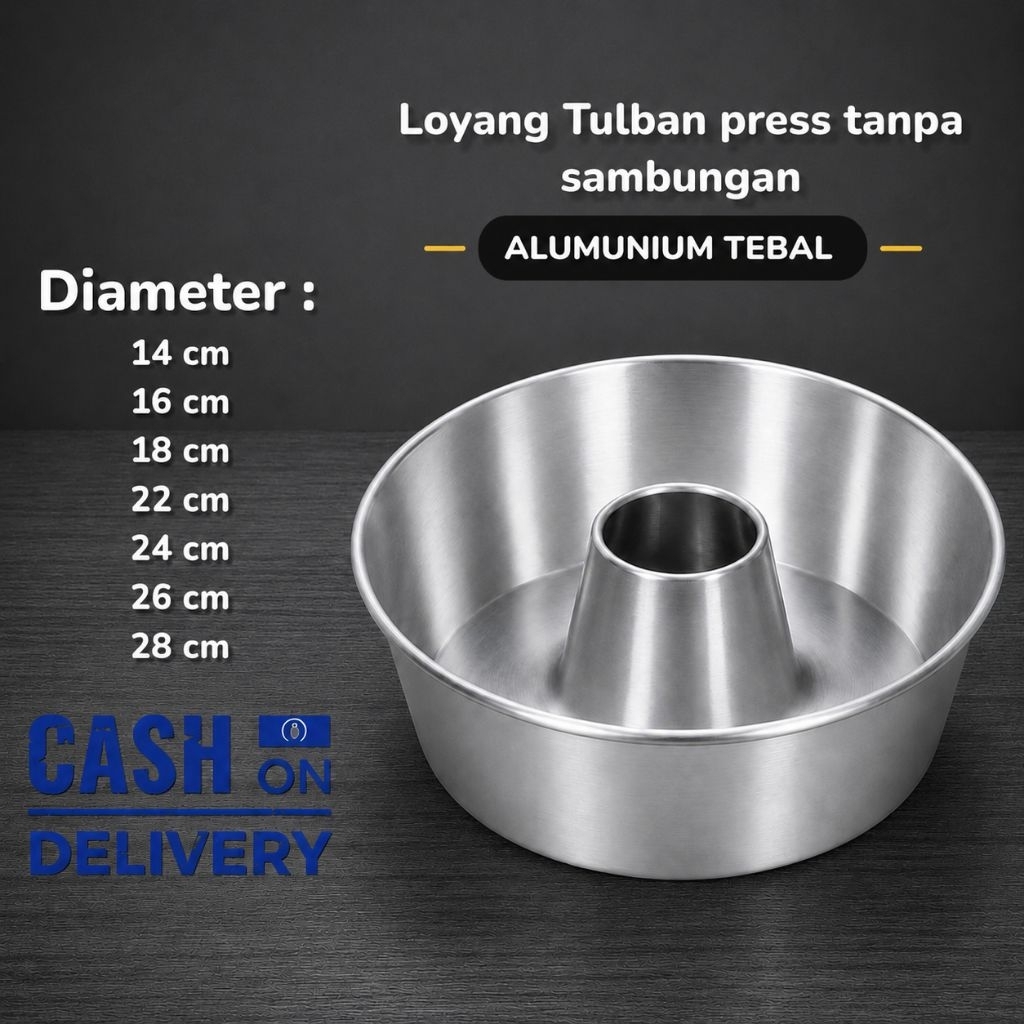 Loyang Kue Bolu Tulban Bima Press Baking Pan Ukuran 14 cm 16 cm 18 cm 20 cm 22 cm 24 cm 26 cm 28 cm 