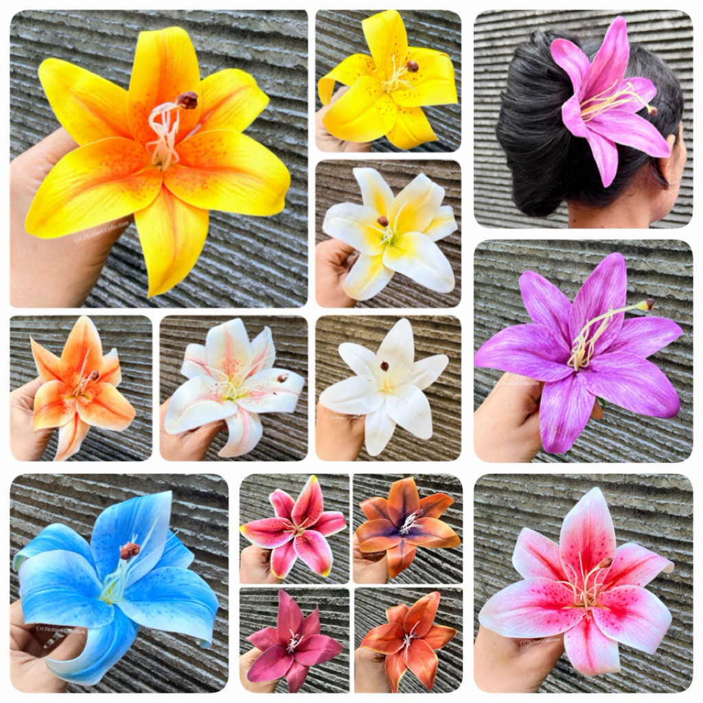 Cucuk Bunga Lily Jumbo Latex/ Hairdo Bunga Lily/ Jempomg Lily Premium