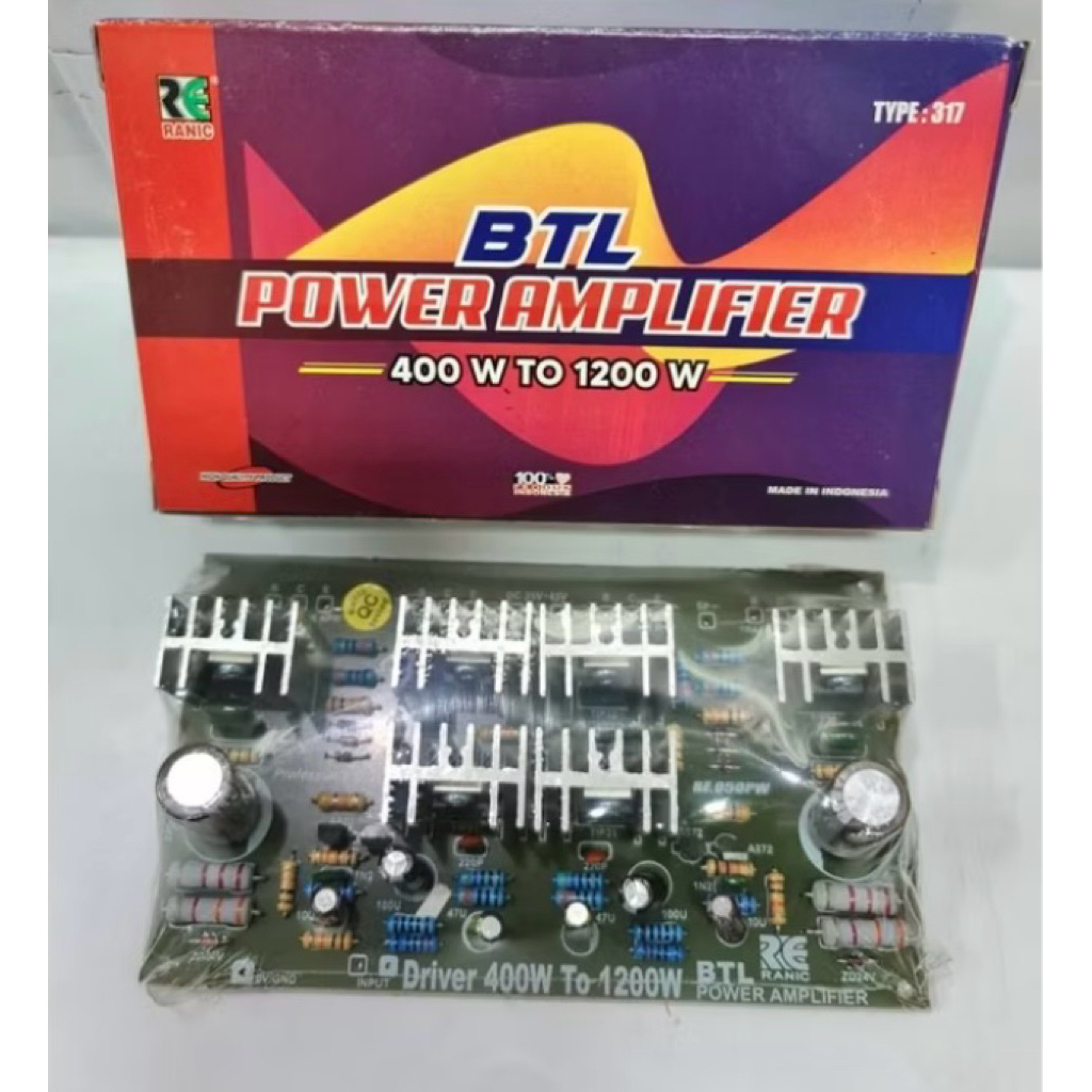 Ranic Kit Driver BTL 400 TO 1200W Type(317)Modul Amplifier Mono