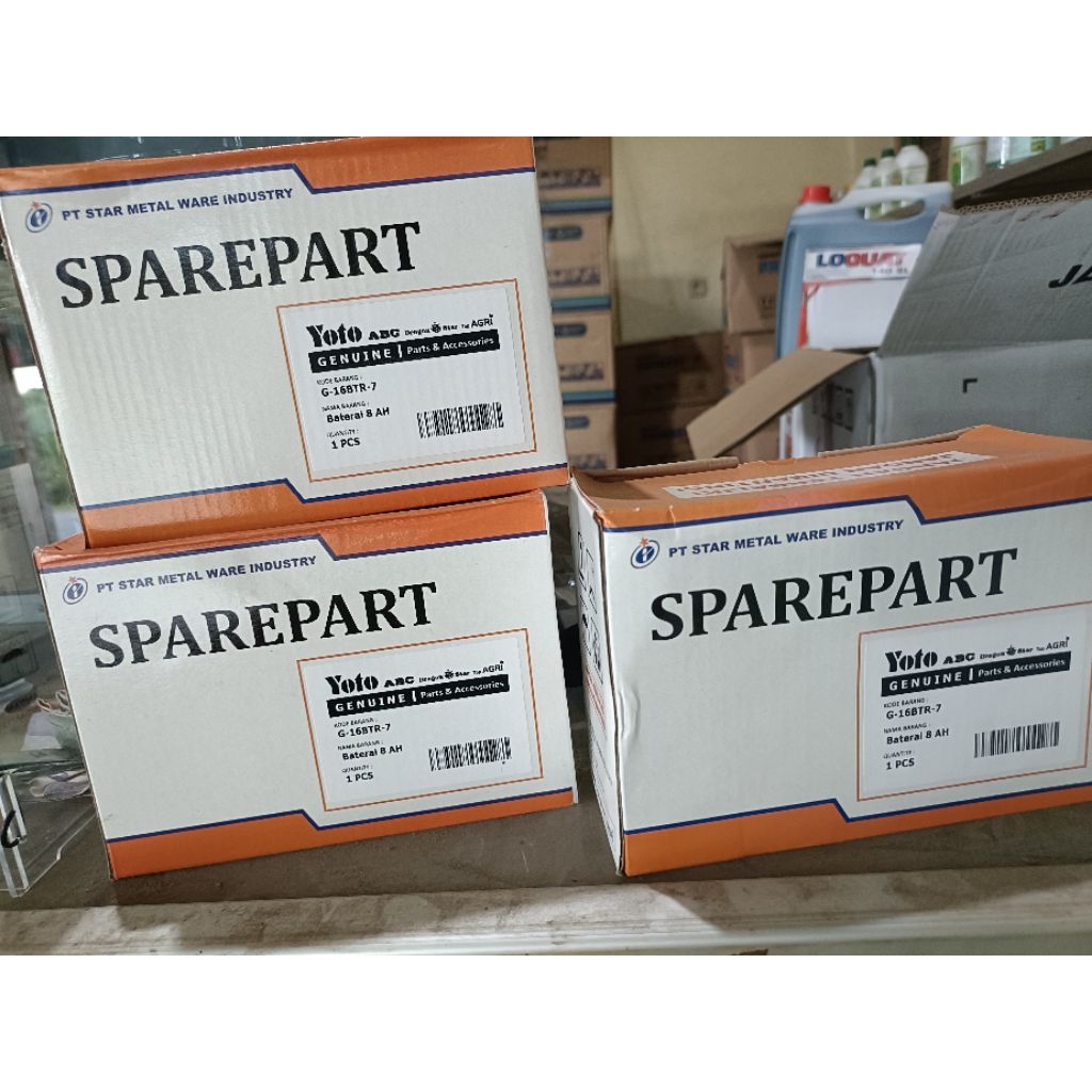 Aki Sprayer Yoto 8AH Original G-16BTR-7Baterai 8AH Yoto ABC - Sparepart Sprayer Elektrik 16L Aki Ker