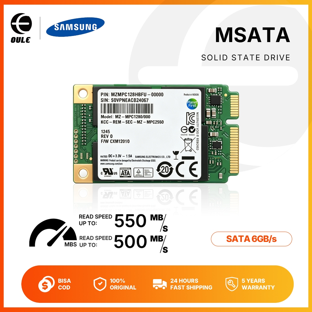 SSD mSATA Samsung PM830 & Cisco 256GB 128GB MLC SATA3 Original OEM for Laptop