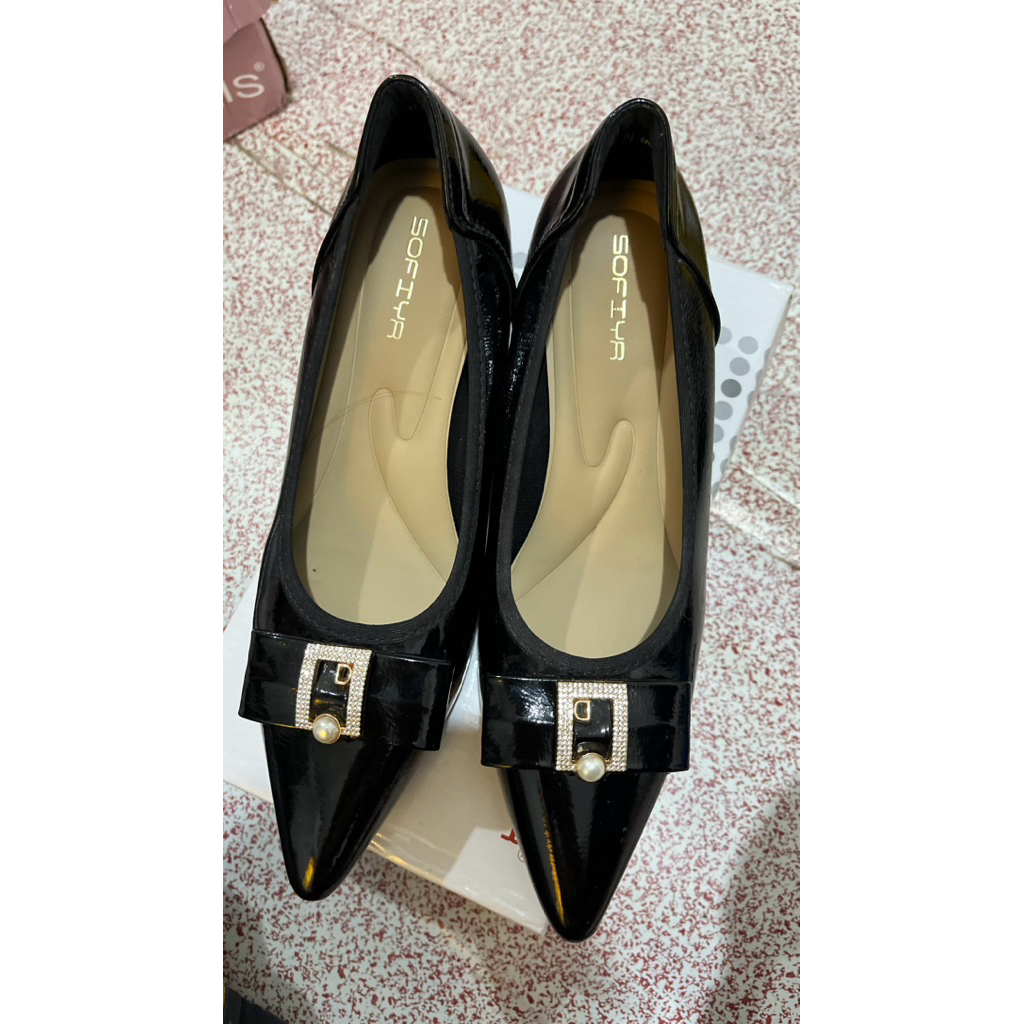 Sofiya Heels Hitam - Hak 5 cm, Size 39