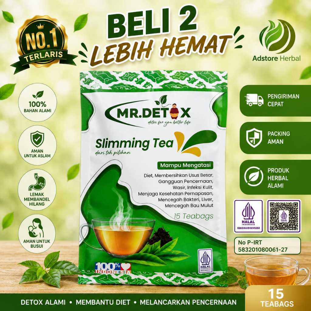 Pelangsing Teh alami/Teh Detox/Slimming tea alami/Mr.detox slimming tea/ Mr.detox