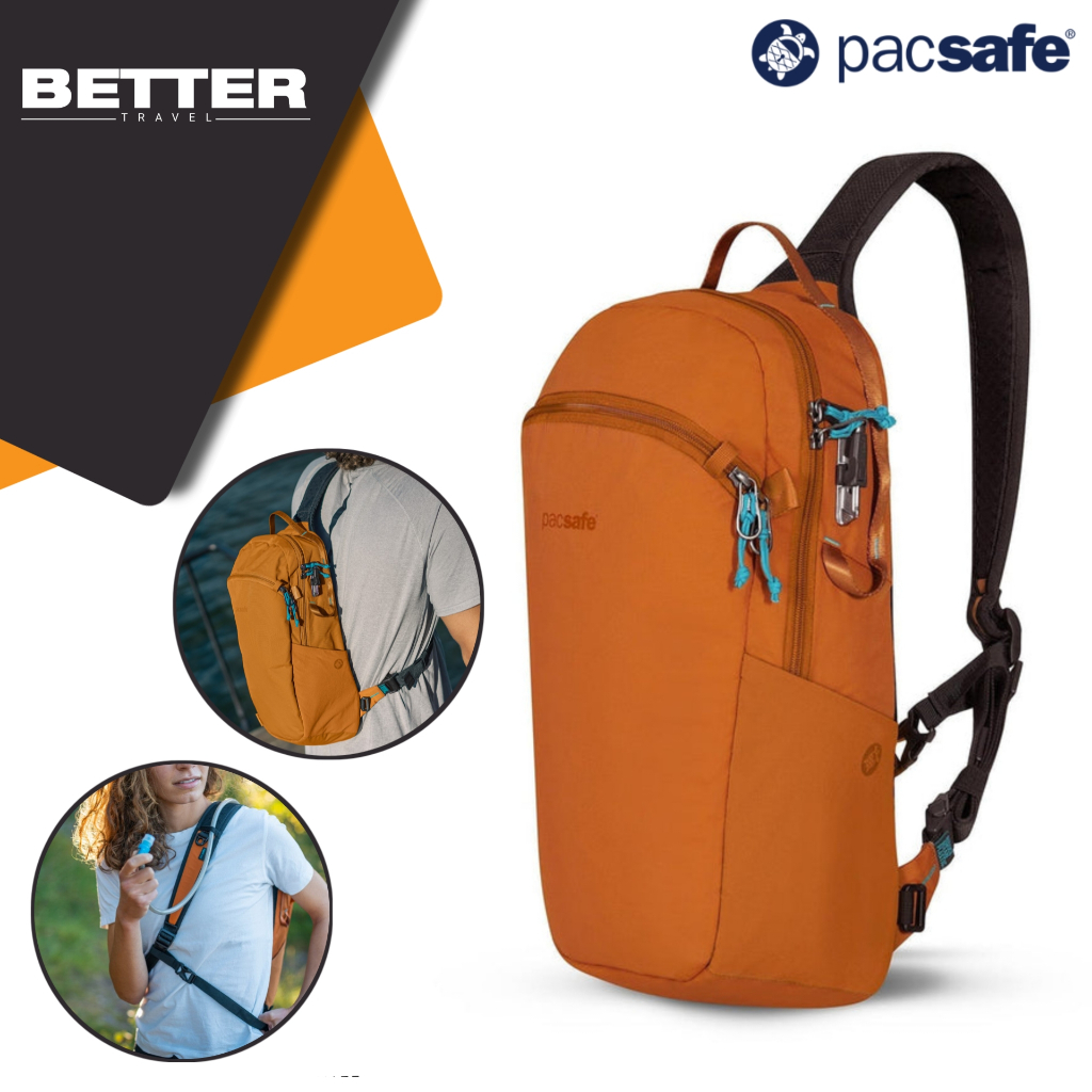 PACSAFE sling backpack adventure traveling RFID anti theft bag 12 liter