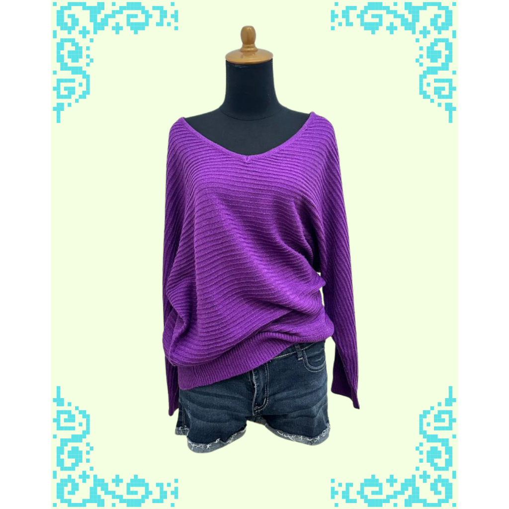Purple knit top batwing AVAIL MODE