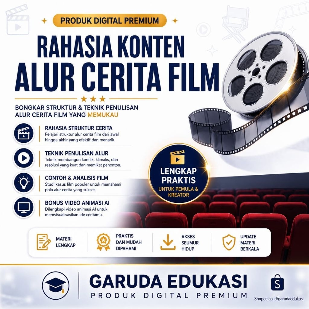 Full Materi Rahasia konten Alur Cerita Film, rahasia membuat konten ALUR CERITA FILM + VIDEO ANIMASI