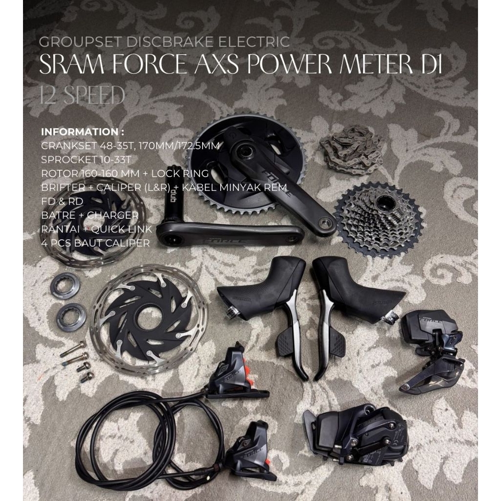 groupset sram force AXS D1 + crankset Sramred