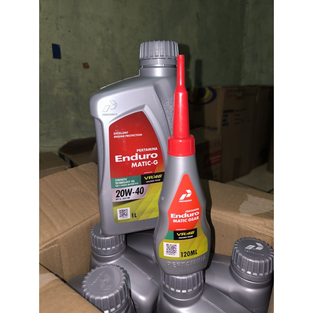 Paket Bundling Oli Pertamina Enduro Matic G 1L & Oli Gardan 120ml - NMAX, PCX, Aerox, Vario 160