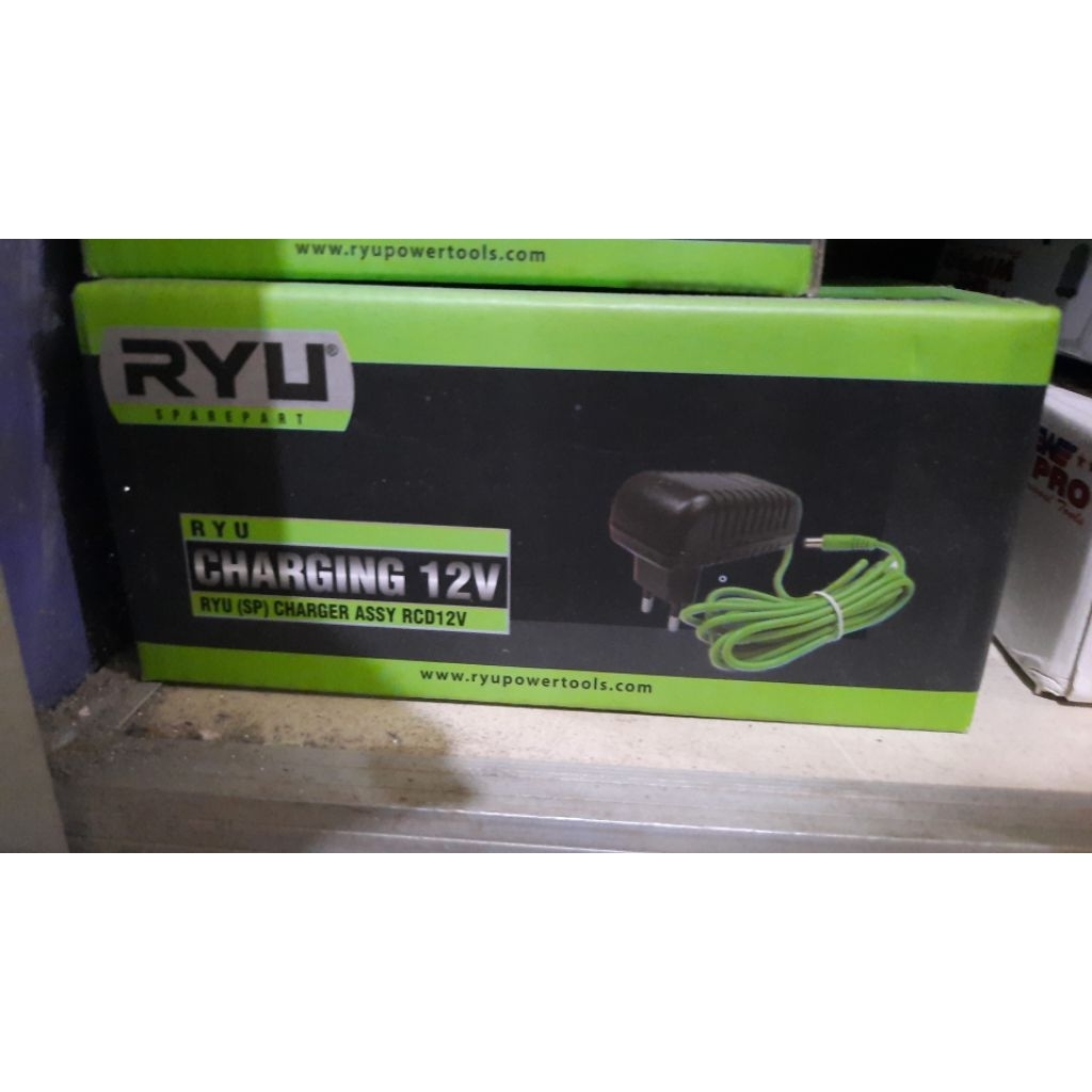 charger baterai mesin bor Ryu 12v