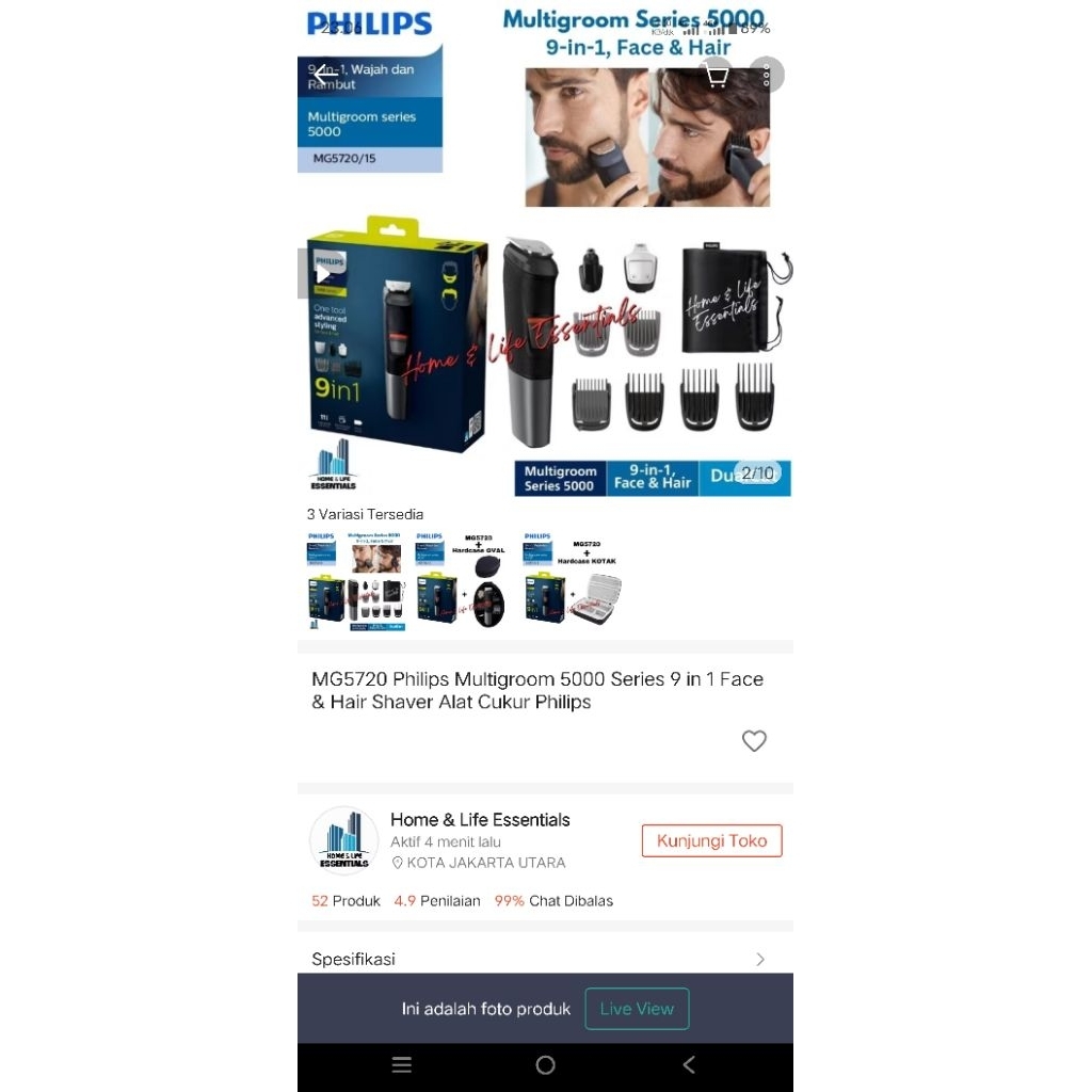 Alat cukur philips bekas