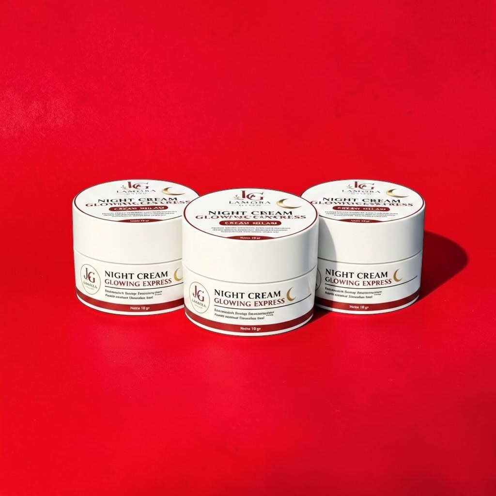 LAMORA Cream Malam Glowing Express Night Cream Premium BPOM untuk Kulit Lebih Cerah Halus & Lembut s