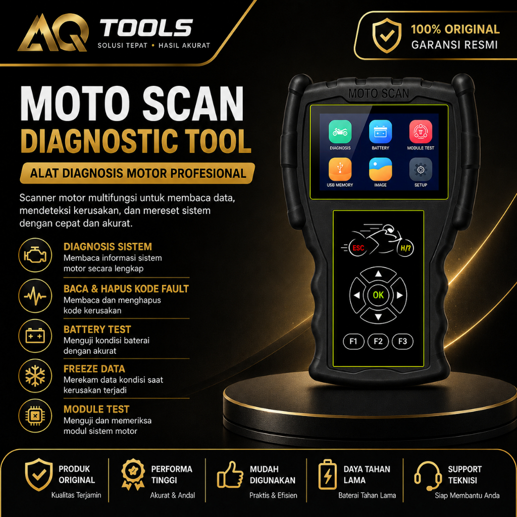 100% ORIGINAL JDIAG M100 PRO SCANNER MOTOR JDIAG M 100 HITAM SCAN SEPEDA MOTOR HONDA ECU OBD2