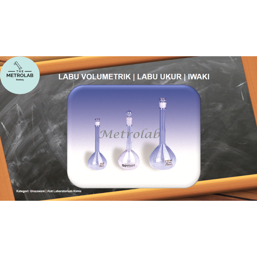 Labu Volumetrik | Labu Ukur | Labu Takar | 100 ml | merk IWAKI