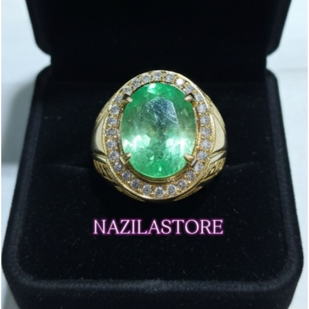 CINCIN BATU PERMATA ZAMRUD CATAM ASLI CATAM SRAT TOP QUALITY