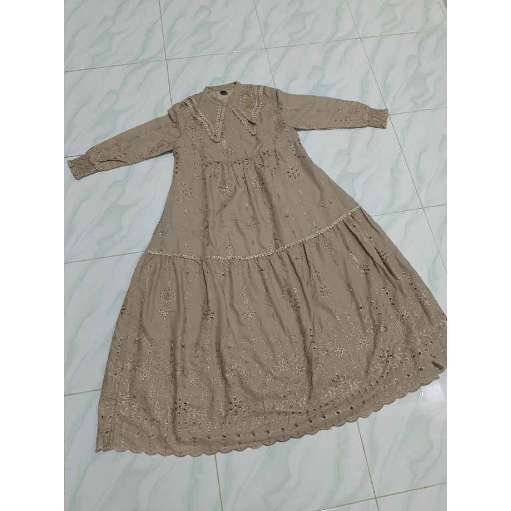 kienka gamis prelove anak katbol( katun bordir)