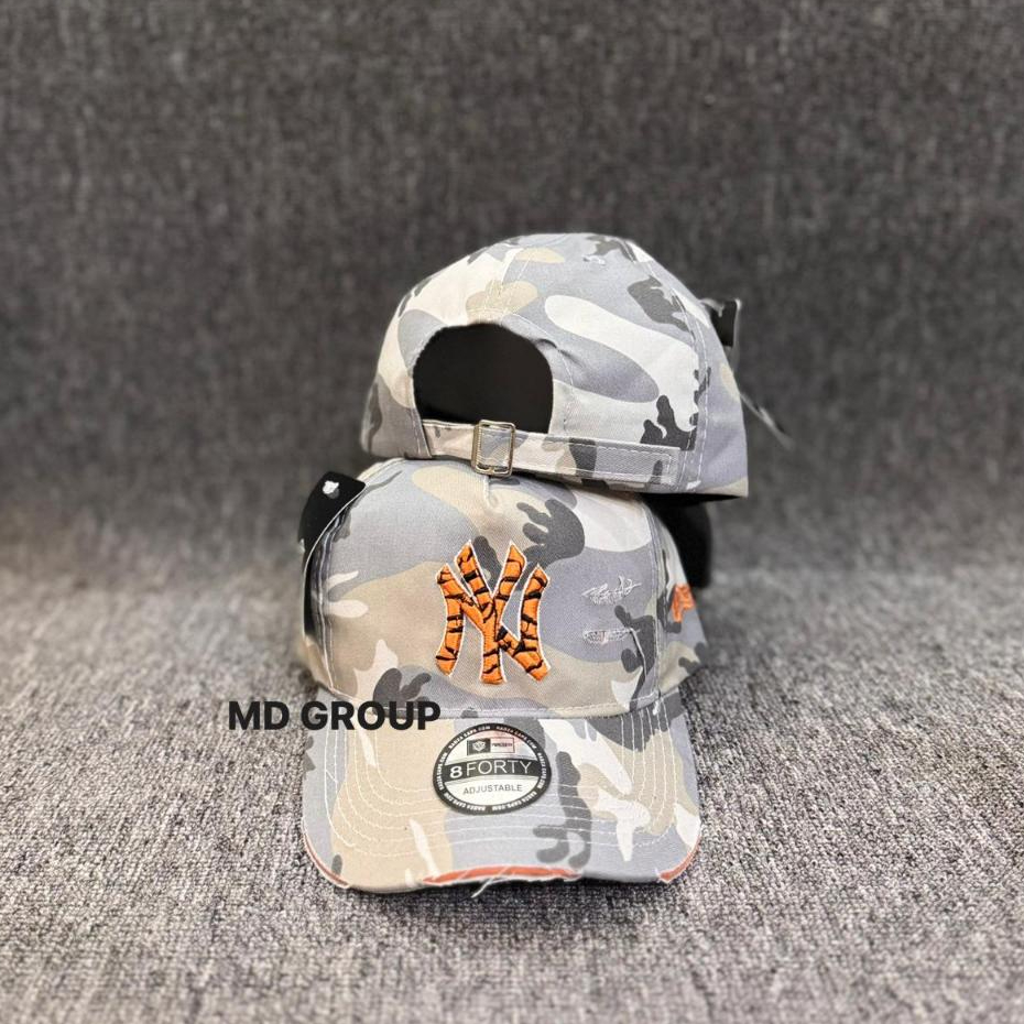 Topi Baseball Pria Trendyy Caps NY Model Camo Loreng Sobek Bisa Cod