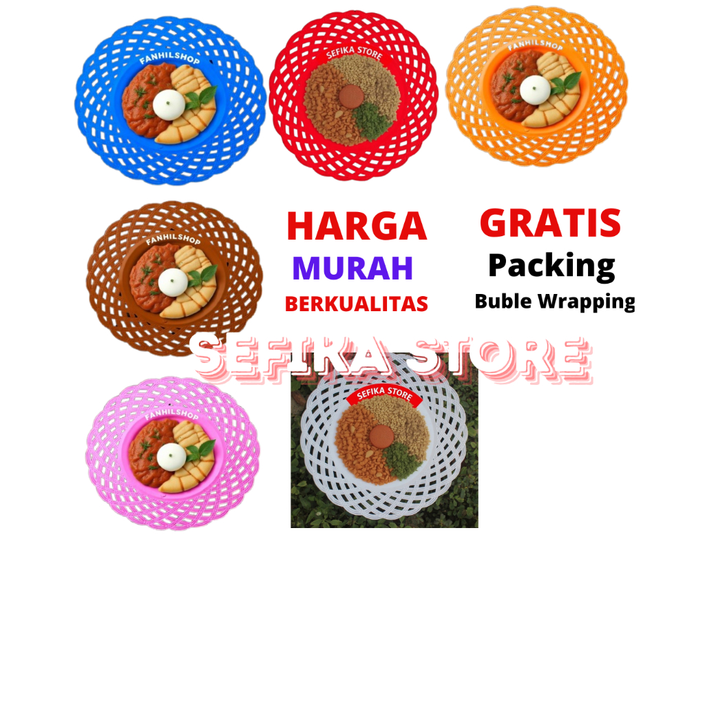 Piring Rotan Plastik Piring Rotan Anyaman Piring Plastik Tebal